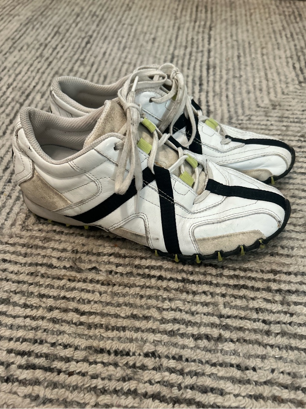 Vintage Y2K Diesel Cracker White Leather Low Top Sneakers Women’s US 7 EU 37